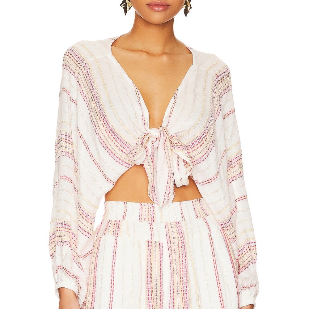 L Space Reese Top in Siesta Stripe Metallic